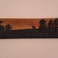 Quadro da montagna in legno recuperato