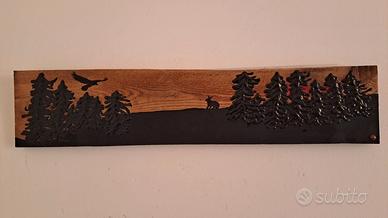 Quadro da montagna in legno recuperato