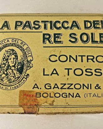 Scatola di latta Pasticca del Re Sole anni '30
