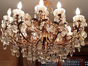 lampadario gocce di cristallo 