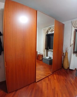 ARMADIO +COMO'+ 2 COMODINI IN LEGNO DI CILIEGIO 