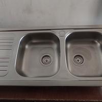 Lavello doppio in acciaio inox