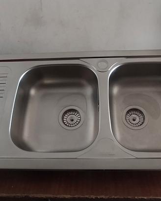 Lavello doppio in acciaio inox