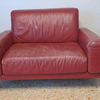 Divano 2 posti in vera pelle