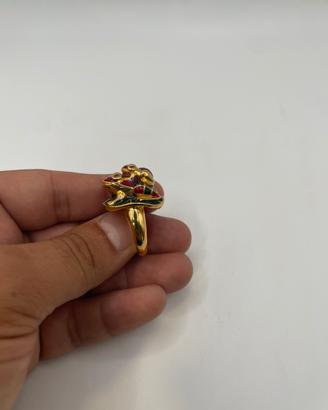 Anello in Argento colorato vintage