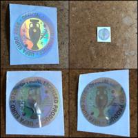 11 OLOGRAMMI ADESIVI UFFICIALI UEFA EURO 2016