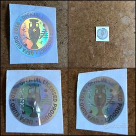 11 OLOGRAMMI ADESIVI UFFICIALI UEFA EURO 2016