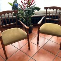 🌟Coppia di Sedie in Legno  con Seduta Imbottita🌟