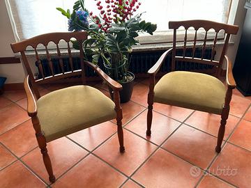 🌟Coppia di Sedie in Legno  con Seduta Imbottita🌟