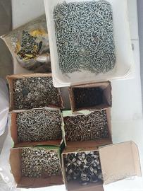 serie di viti e altro in acciaio