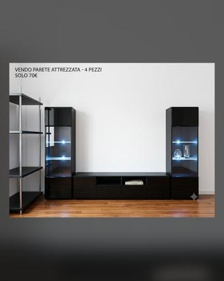 parete attrezzata nera