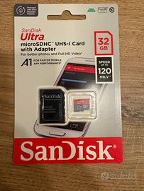 SanDisk Ultra 32 GB A1 + adattatore SD