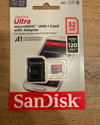 SanDisk Ultra 32 GB A1 + adattatore SD