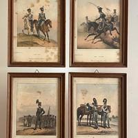 Quadretti con disegni di antichi militari