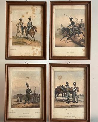 Quadretti con disegni di antichi militari