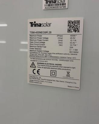 54 ModulI FotovoltaicI Trina Solar 455W