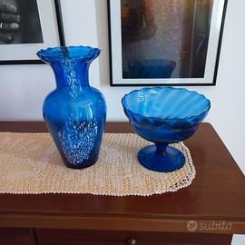 Vaso e centrotavola in vetro