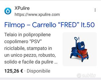 Carrello per pulizie