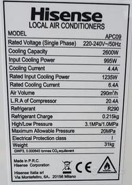 Climatizzatore portatile Hisense 9000 btu,classe A