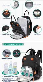 Zaino fasciatoio multitasche / borsa passeggino