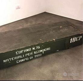 Baule legno ricercatacassa p.oggetti tipo militare