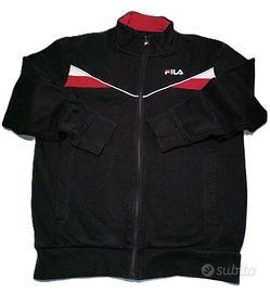 Felpa Fila Nera Taglia S -Unisex Zip Intera Ottime