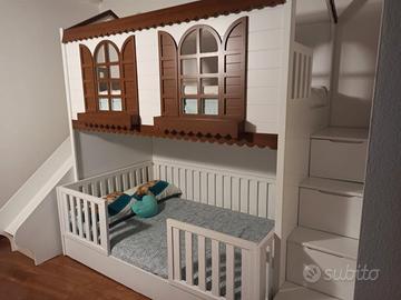 Cameretta bambini completa con letto a castello