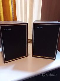 Coppia casse Philips Vintage Hi-Fi anni ’70 stereo