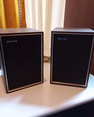Coppia casse Philips Vintage Hi-Fi anni ’70 stereo