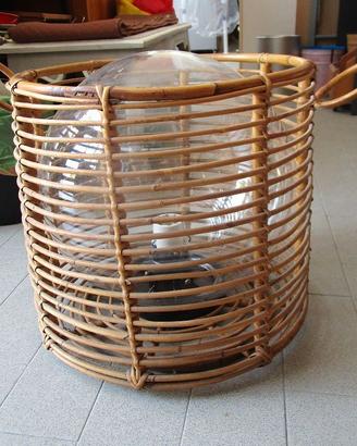 lanterna decorativa in rattan con interno a palla