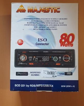Majestic autoradio 80 watts SCD 221 Rds mp3 usb