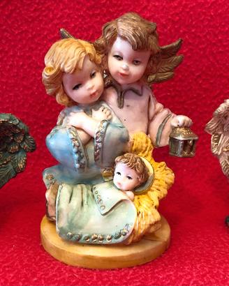 PRESEPE DI CERAMICA + 2 ANGELI
