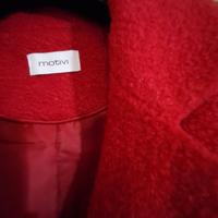 Cappotto rosso in boucle' rasato