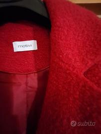 Cappotto rosso in boucle' rasato