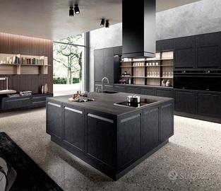 Cucina Master con Isola da L. 180x180 + 4 Colonne