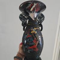 vaso vintage artistico fatto a mano - pezzo unico 