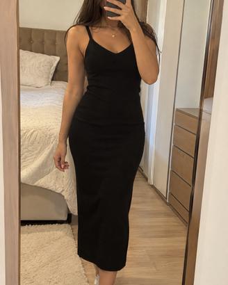 Vestito lungo nero elegante da donna