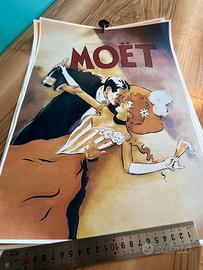 Stampa Poster Manifesti Vintage Champagne Moet