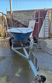 Barca in resina con carrello