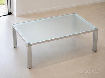 Tavolino salotto vetro e alluminio 120x80 (40)
