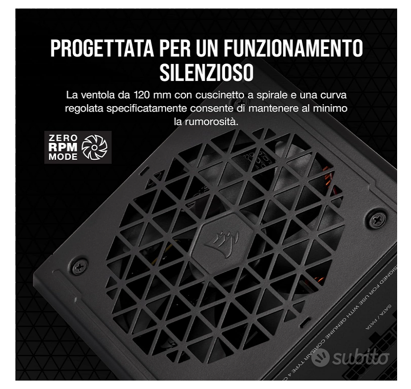 Corsair rm750e alimentatore atx 750w completamente modulare a basso rumore  compatibile con atx 3.0 e pcie