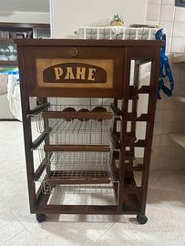 Tavolino da cucina porta frutta/pane