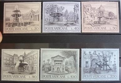Francobolli Poste Vaticane 1975 - Fontane e vedute