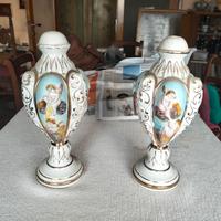 coppia base lampada Capodimonte 