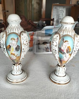 coppia base lampada Capodimonte 