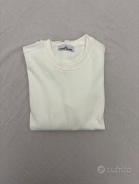 felpa stone island bianca