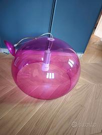 Lampadario Kartell rosa/fucsia trasparente