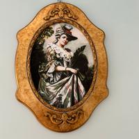 Quadro stile barocco con cornice dorata 58x41