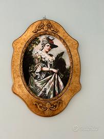 Quadro stile barocco con cornice dorata 58x41