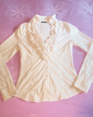 Camicietta bianca con jabot